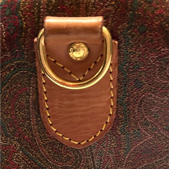 Etro Brown Paisley Arnica Duffel with Tan Leather Trim - Gorgeous! - Picture 6 of 15